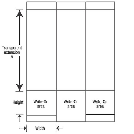 Abb WIRE MARKER CARDS, VINYL, SELF-LAMINATING, BLANK WRITEON, MARKER WSLM35